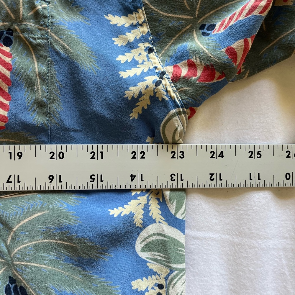 Vintage Avanti Mens Hawaiian Shirt 100% Silk Size L Short Sleeve Button Up Blue - Picture 6 of 8